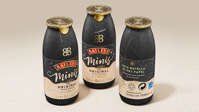 Beverage Trends: Diageo’s paper-based Baileys Minis bottles
